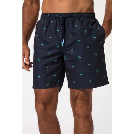 JP1880  Shorts da mare con cintura elastica e stampa minimalista, fino alla tg. 8XL 