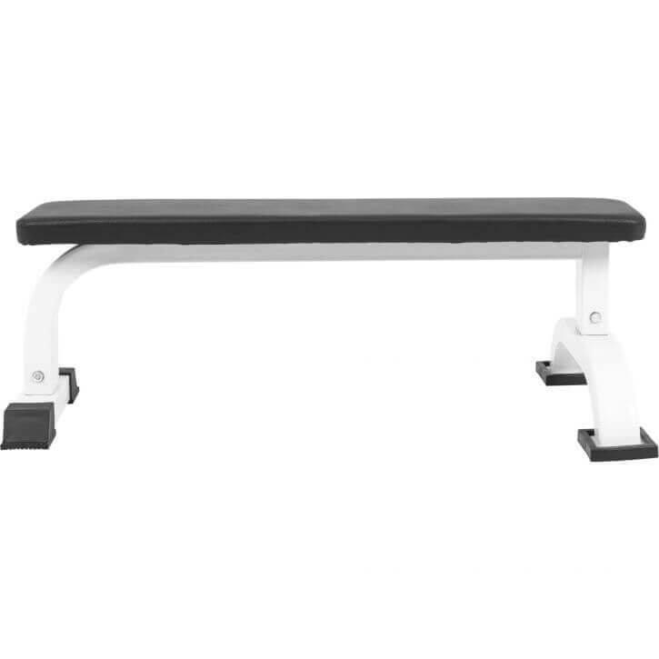 Gorilla Sports  BANC DE MUSCULATION PLAT | MUSCULATION | COULEUR BLANC 