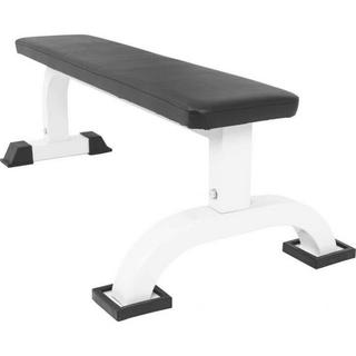 Gorilla Sports  BANC DE MUSCULATION PLAT | MUSCULATION | COULEUR BLANC 