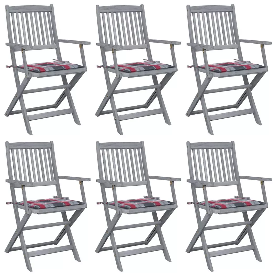 VidaXL - Chaise d'extérieur bois d'acacia, One Size, Gris
