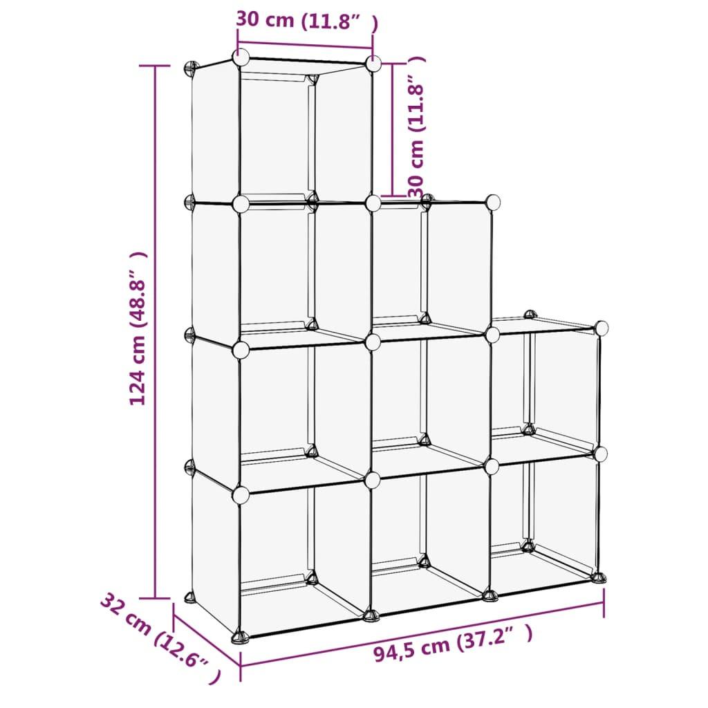 VidaXL Organisateur de cubes de rangement polypropylène  