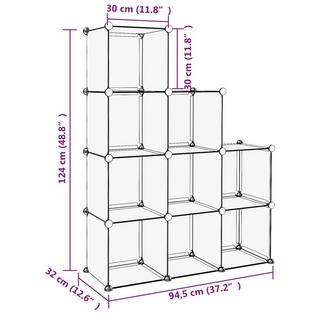 VidaXL Organisateur de cubes de rangement polypropylène  