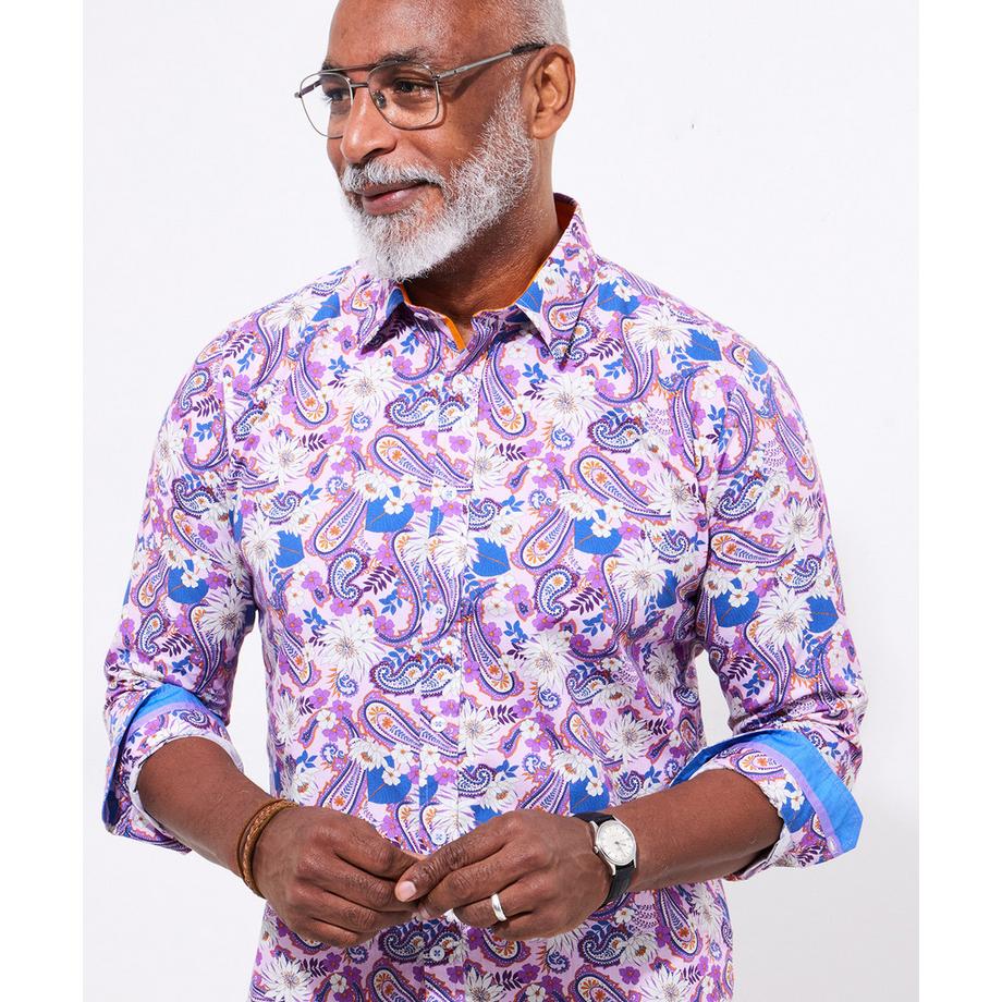 Joe Browns Langarmhemd Paisleymuster Blumenmuster  