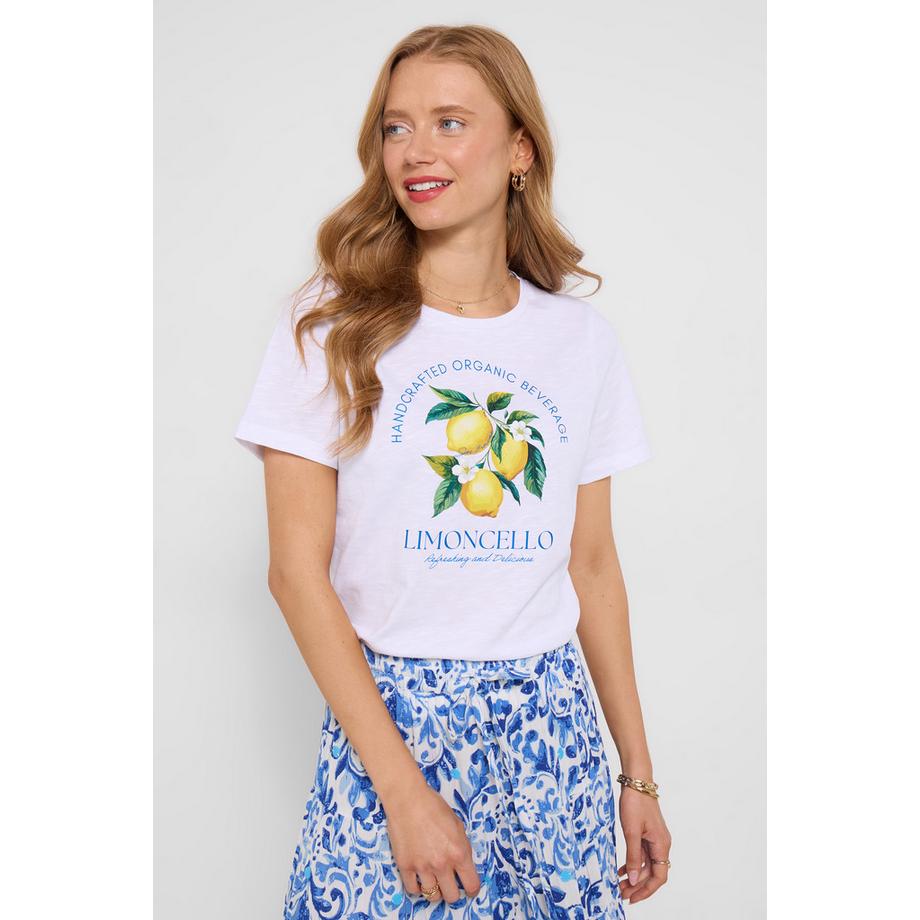 Jersey-Shirt mit Zitronen-Print