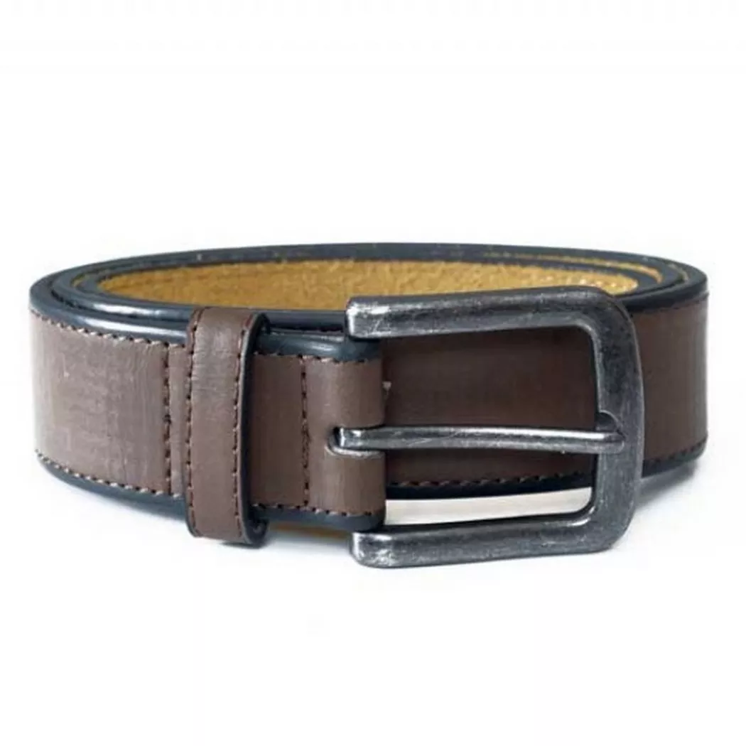 Duke - Gürtel D555 Avant, Brüniert, Geklebtes Leder, per uomo, Marrone, Größe 34