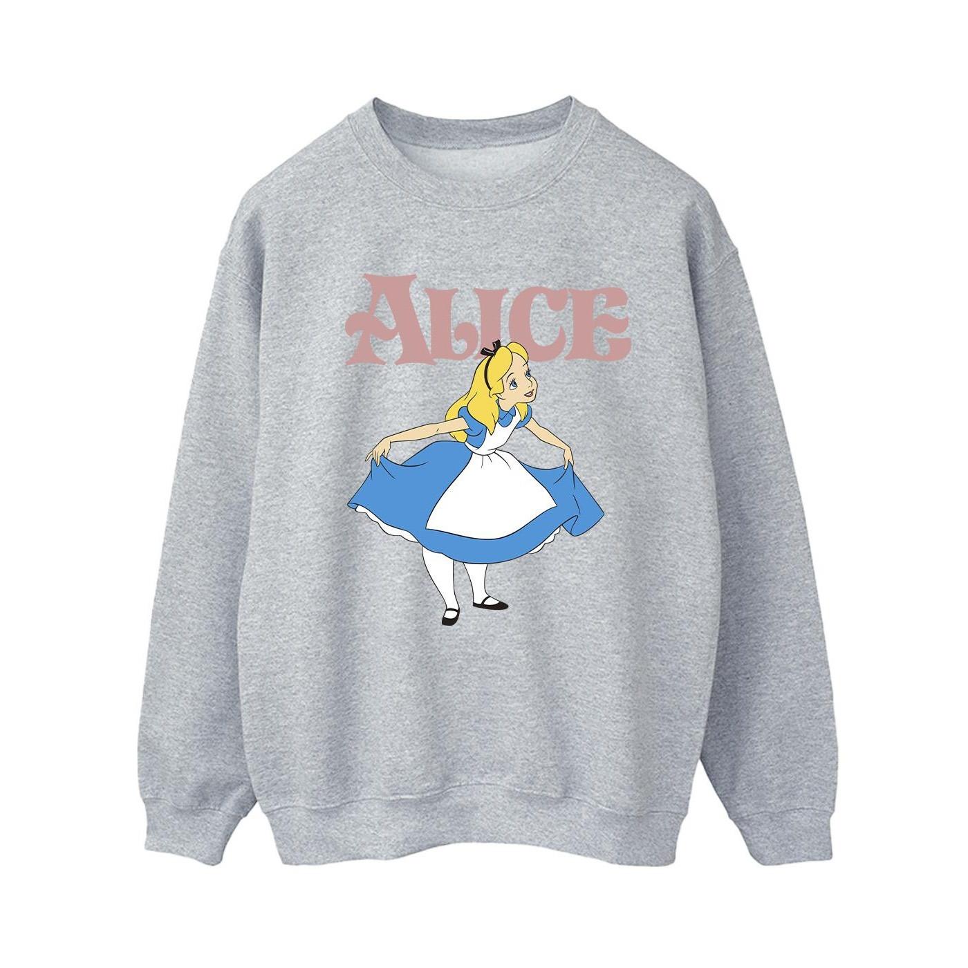 Image of Alice In Wonderland Take A Bow Sweatshirt Damen Grau S
