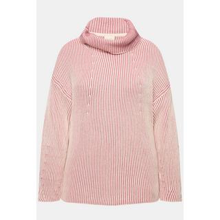 Ulla Popken  Pullover, Rippstrick, Rollkragen, Langarm, Biobaumwolle 