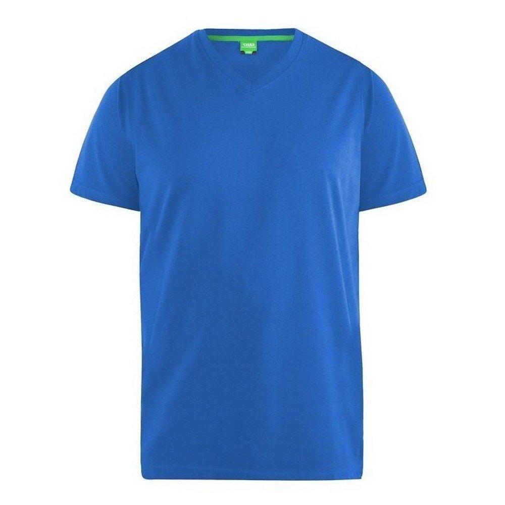 Image of Tshirt Signature 2 Mit Vausschnitt, King Size, Herren Blau 7XL