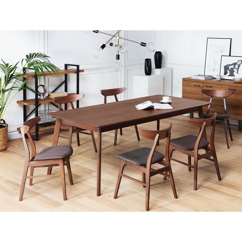 Beliani Tavolo da pranzo en Fibra a media densità (MDF) Retrò MADOX  