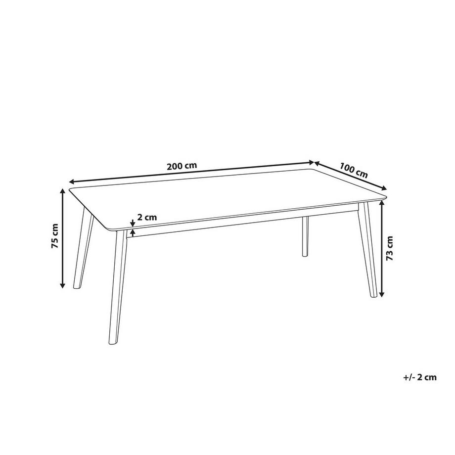 Beliani Tavolo da pranzo en Fibra a media densità (MDF) Retrò MADOX  