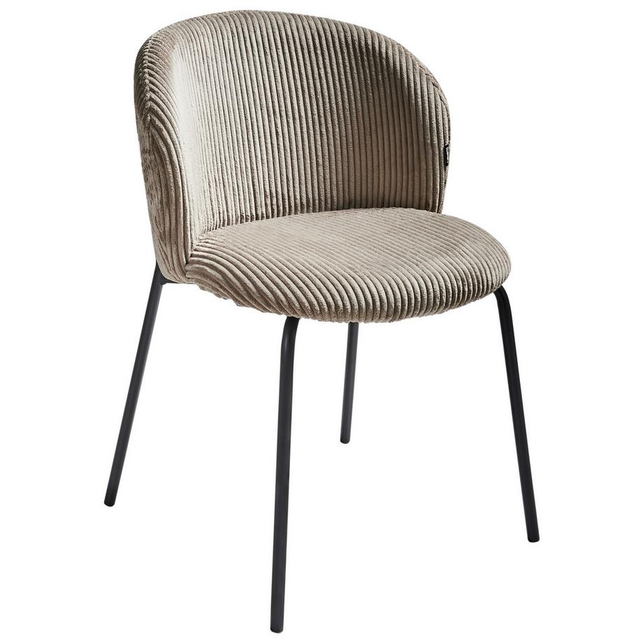 Beliani Esszimmerstuhl 2er Set aus Cord Minimalistisch MILES  