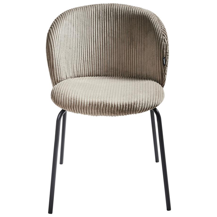 Beliani Esszimmerstuhl 2er Set aus Cord Minimalistisch MILES  