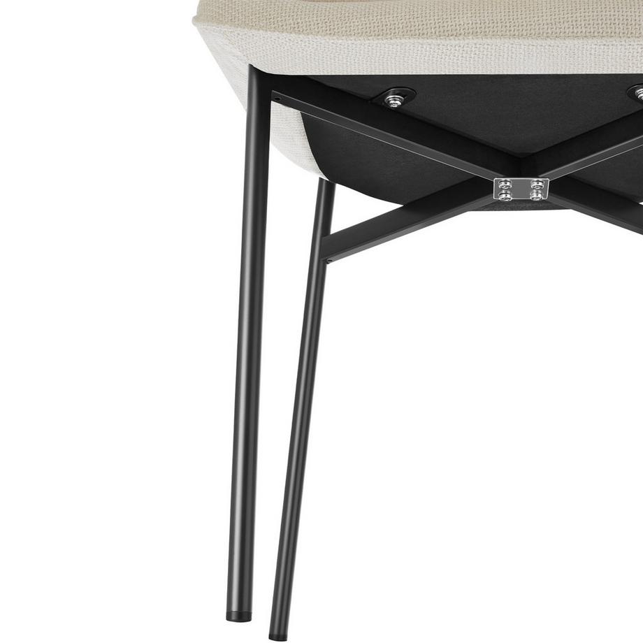 Tectake Chaise rembourrée TESSA forme ergonomique avec dossier haut  