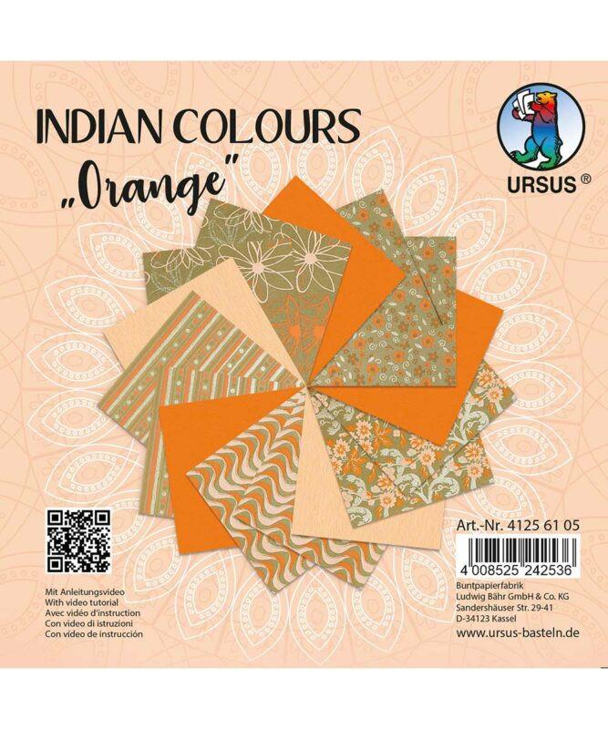 Image of URSUS Indian Colours Kunstpapier 15 Blätter Multicolor