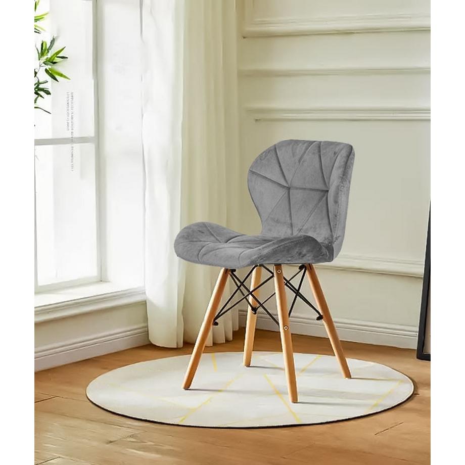 Northio Set di 4 sedie da pranzo e soggiorno in velluto  