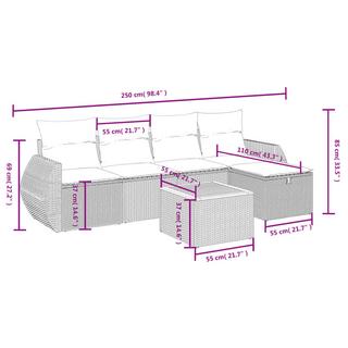 VidaXL Garten sofagarnitur poly-rattan  