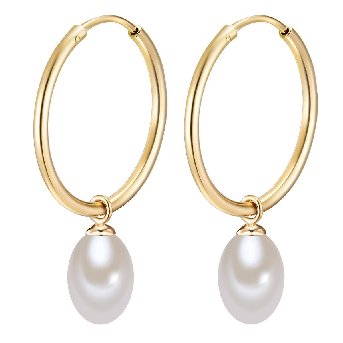 Valero Pearls  Femme Créoles en argent 