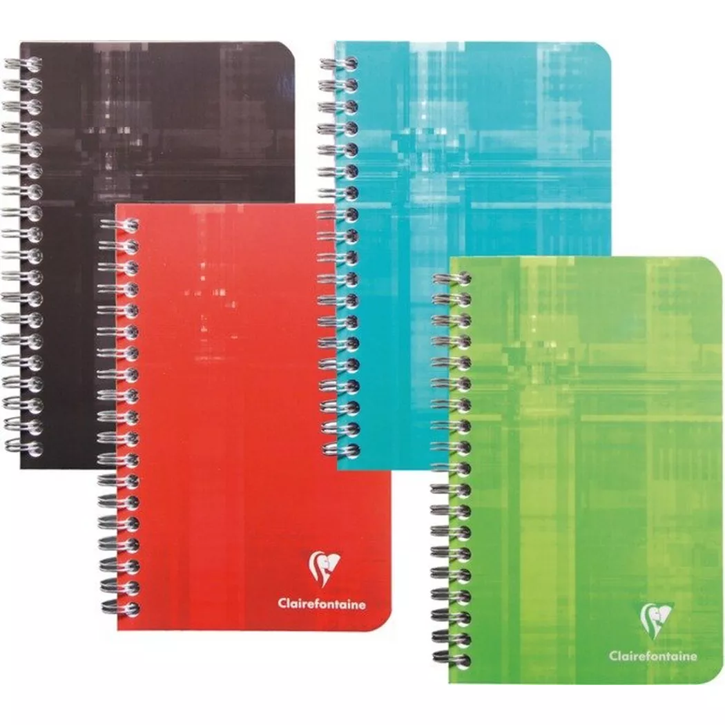 CLAIREFONTAINE Cahier spirale A6 68682C ass., quadrillé, 5mm 50 feuil.