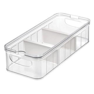 iDesign CRISP   Aufbewahrungsbehälter mit Trennwand KLAR   Gross  