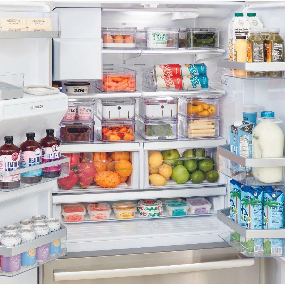 iDesign CRISP   Aufbewahrungsbehälter mit Trennwand KLAR   Gross  