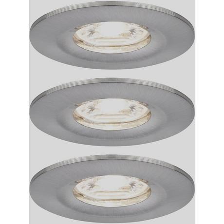 Paulmann EBL Nova mini coin rond rigide IP44 LED 3x4W 310lm fer en fonte/alu  