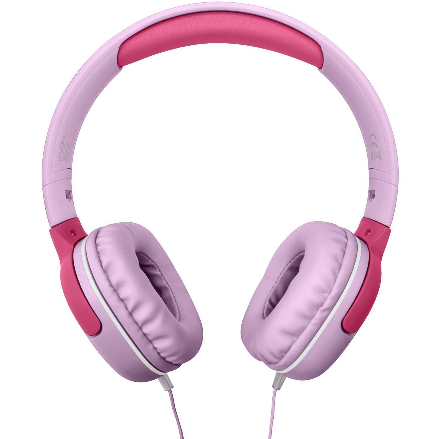 Celly  KidsBeat 2 Kopfhörer, Lautstärke begrenzt auf max. 85 dB, 3,5-mm-Anschluss, Rosa 
