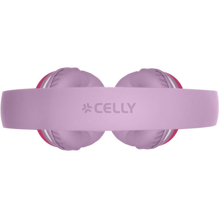 Celly  KidsBeat 2 Kopfhörer, Lautstärke begrenzt auf max. 85 dB, 3,5-mm-Anschluss, Rosa 