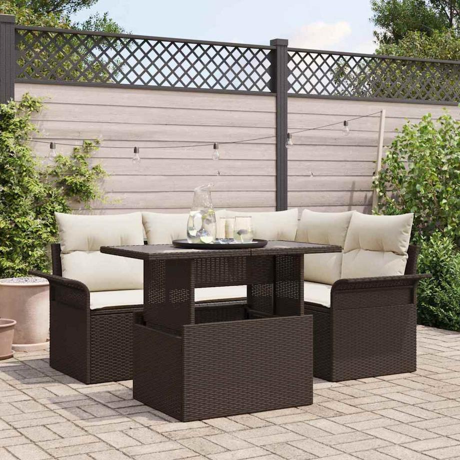 VidaXL Divano modulare Polyrattan  