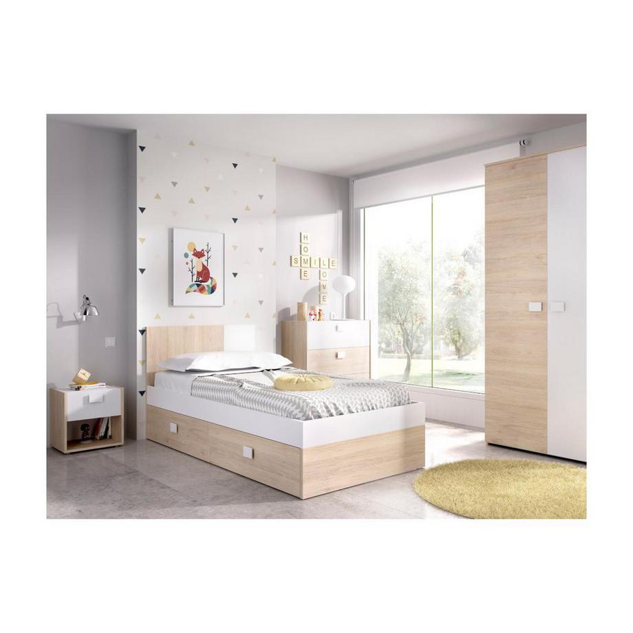 Vente-unique Table de chevet SONIA niche  Chêne  