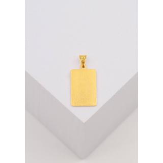 MUAU Schmuck  Pendentif signe du zodiaque jumeaux or jaune 750, 20x9mm 