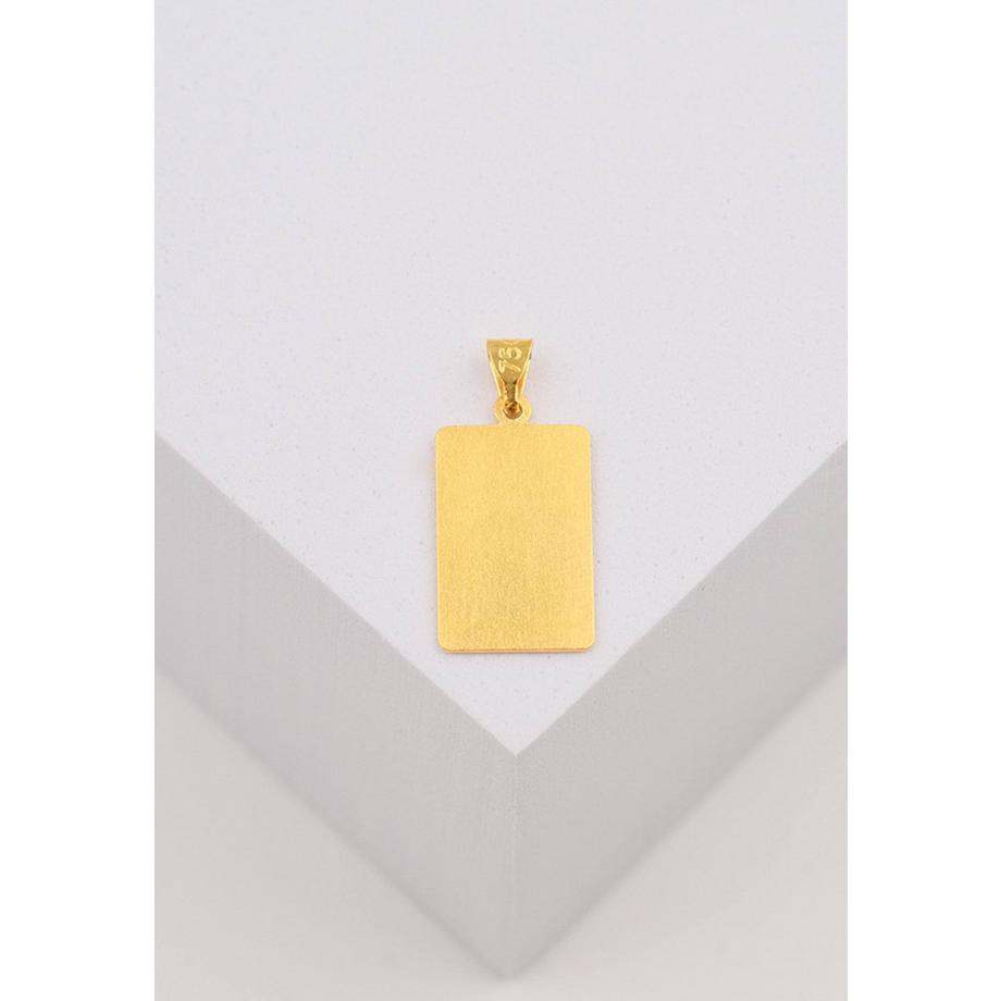 MUAU Schmuck  Pendentif signe du zodiaque jumeaux or jaune 750, 20x9mm 