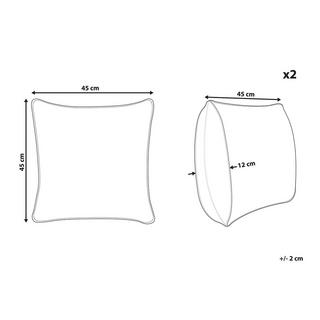 Beliani Set di 2 cuscini en Cotone Moderno WARANASI  