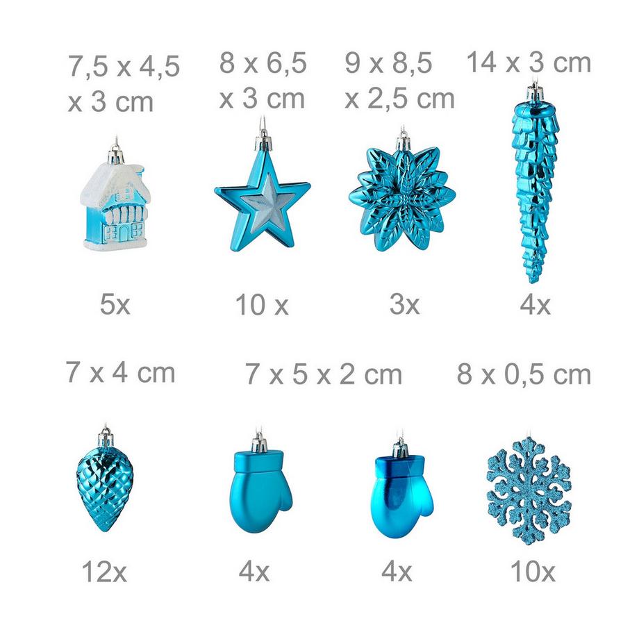 Northix Ensemble de décorations de Noël, 100 pièces  