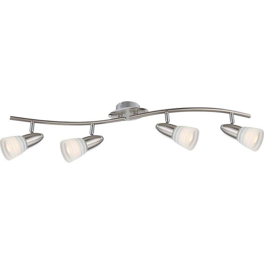 LED Strahler Chrom nickel matt 4xE14 LED