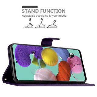 Cadorabo  Hülle für Samsung Galaxy A51 4G / M40s Blumen Design Magnetverschluss 