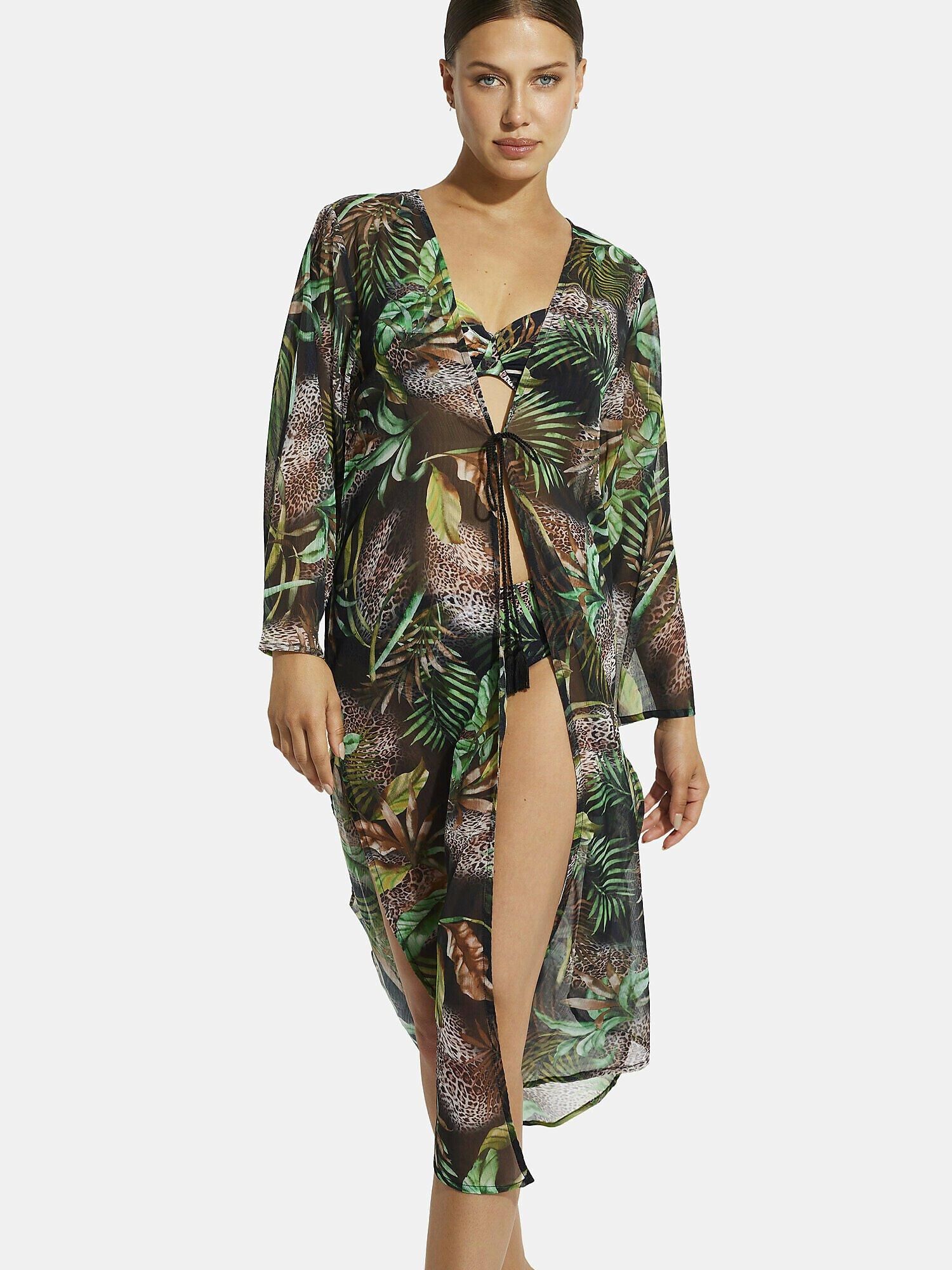 Image of Lange Strandtunika Paradise Unisex Multicolor S