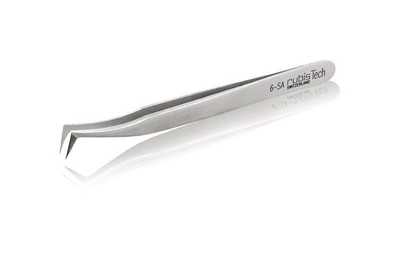 Image of Pinzette Ultrafeine Präzisionsspitze, Gewinkelt, 11 Cm, 6 Damen 1 pezzo