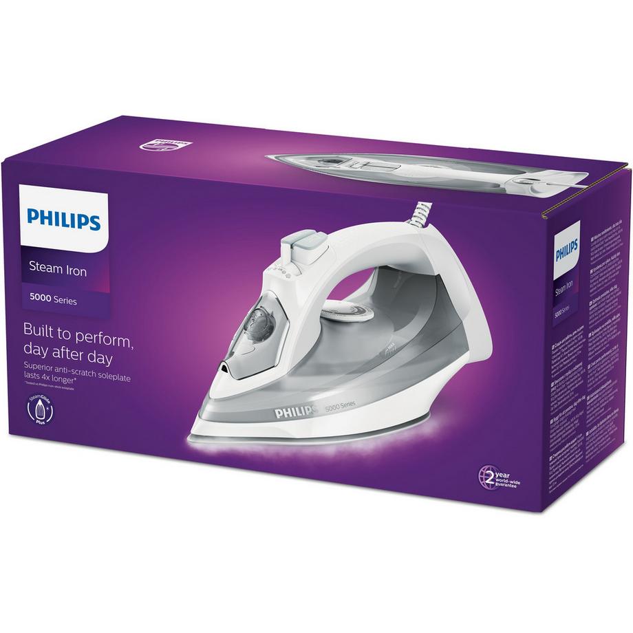 PHILIPS Iron DST5010 10 SteamGlide plus grey white (DST5010/10)  
