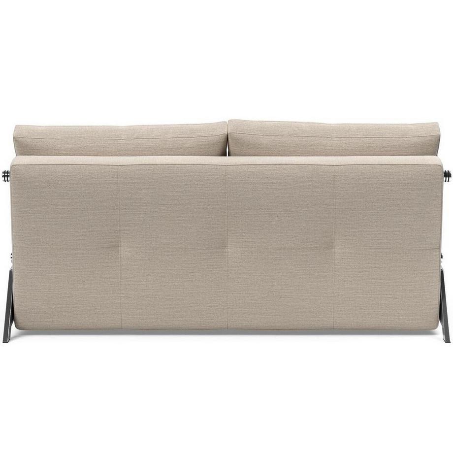 mutoni Canapé-lit Cubed 160 Chrome - Blida Sand Grey  