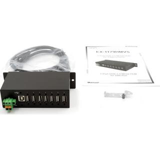 EXSYS  EX-1179HMVS hub di interfaccia USB 2.0 Type-B 480 Mbit/s Nero 