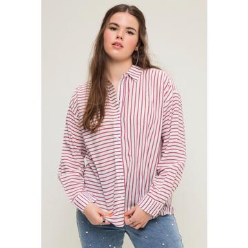 Camicia dal taglio morbido con mix di righe, collo da camicia e maniche lunghe