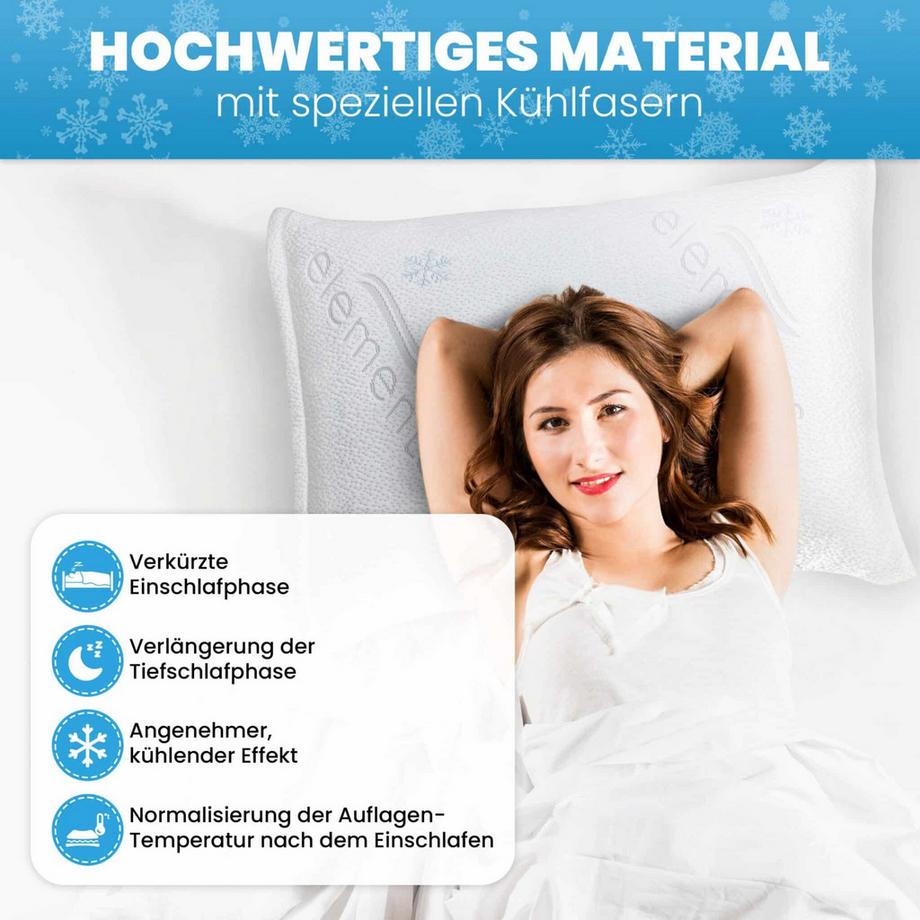 Mara Vital Elements Cool Federa rinfrescante Set da 2 Bio GOTS Premium  