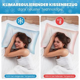 Mara Vital Kühlender Kissenbezug Elements Cool 2er Set – Kissenbezug  Kissenbezug kühlend - Bio GOTS Premium  