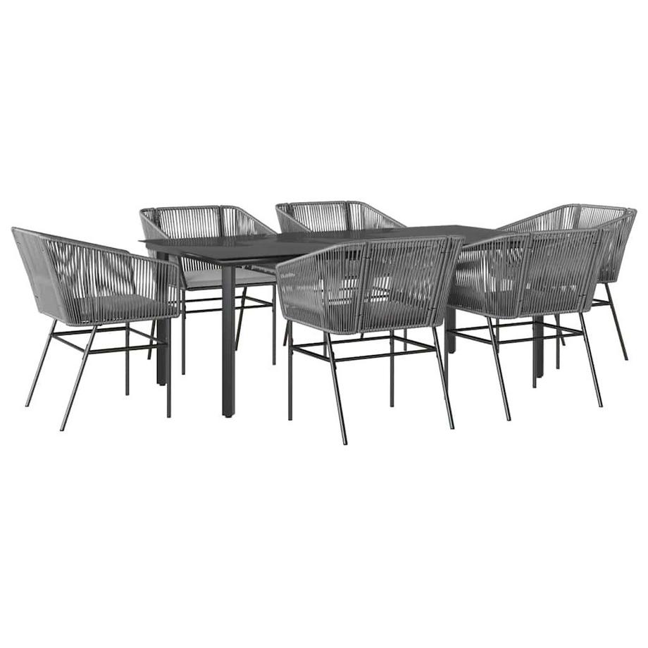 VidaXL Ensemble de salle à manger de jardin rotin  