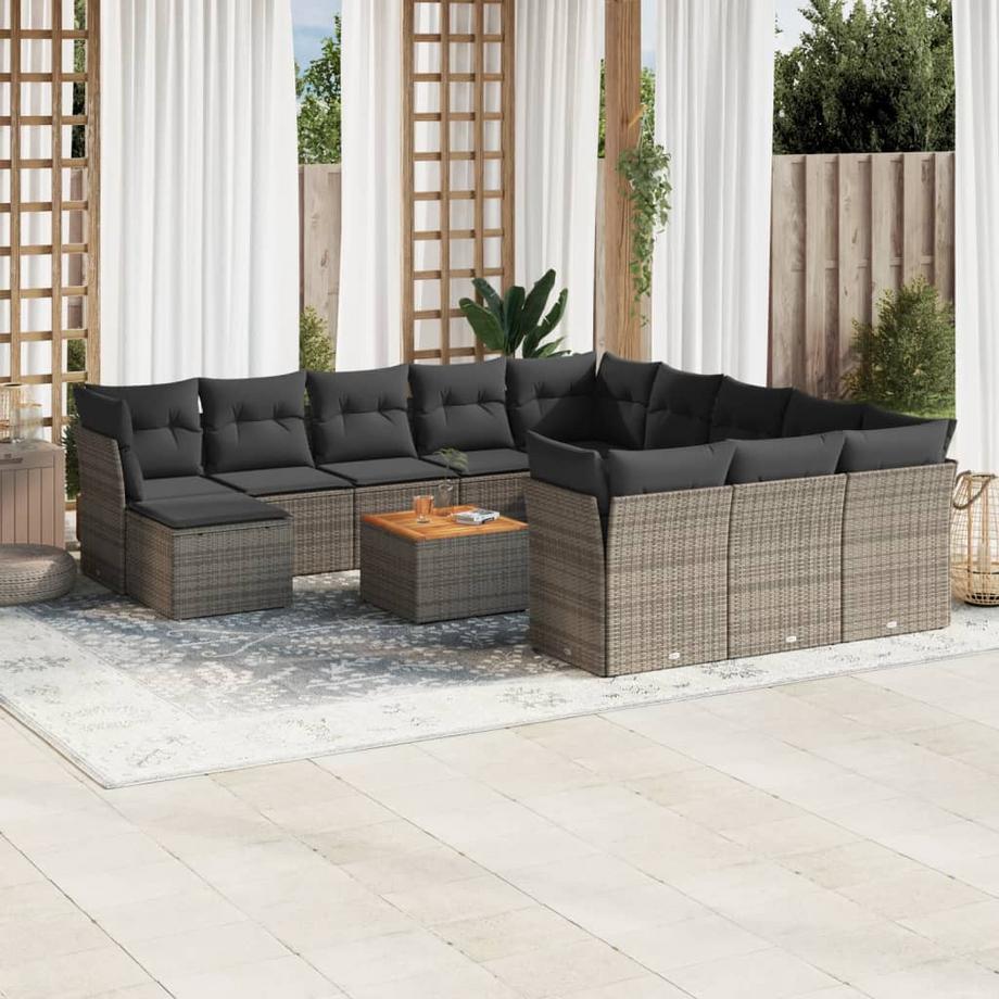 VidaXL Ensemble de canapés de jardin rotin synthétique  