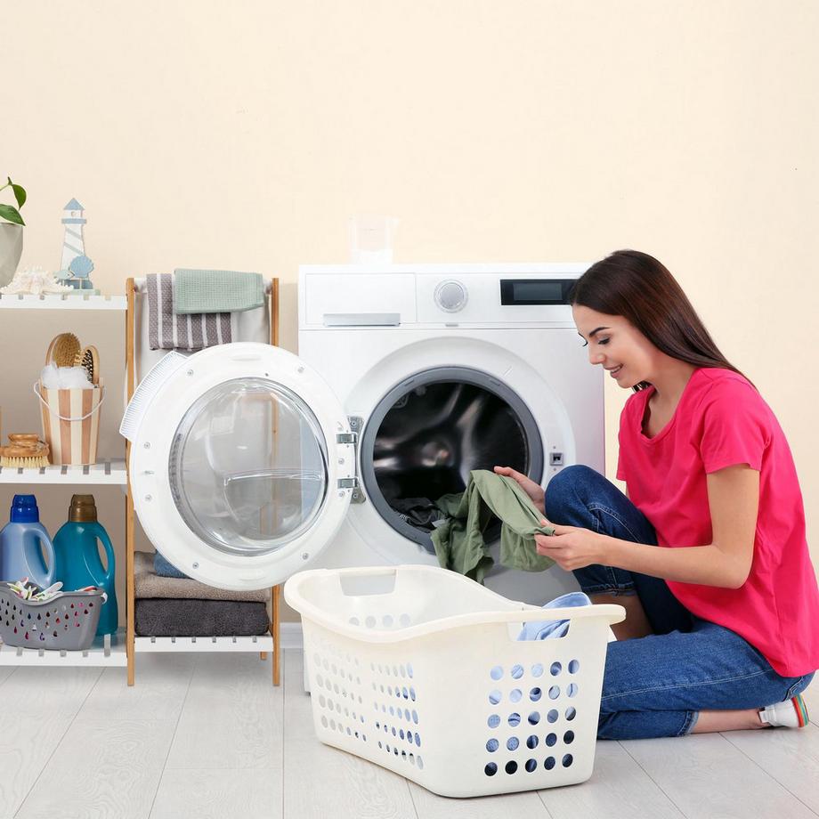 Northix Étagère de salle de bain à 4 niveaux et panier à linge  