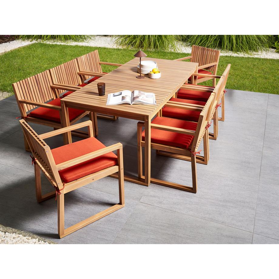 Beliani Set da pranzo per 8 persone en Legno d'acacia certificato FSC® Classico SASSARI PREMIUM  