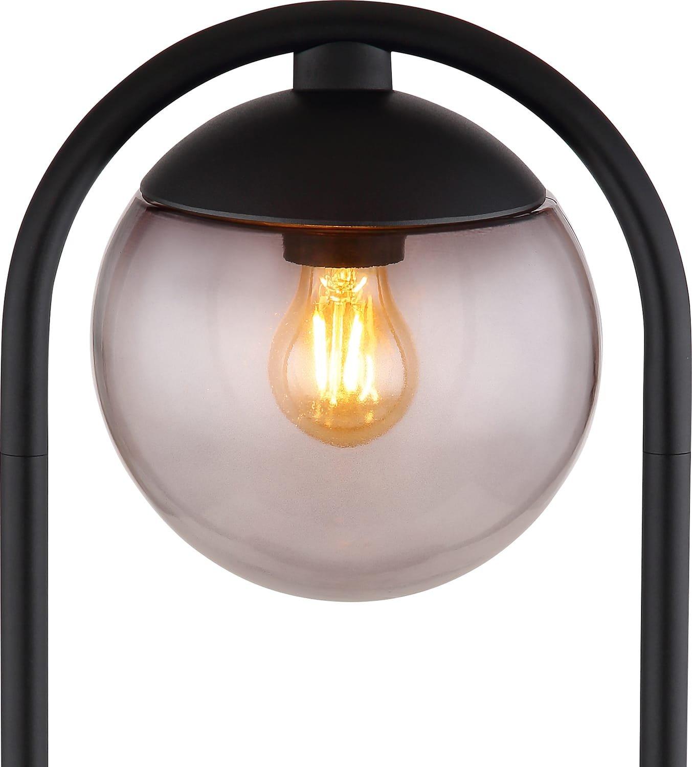 mutoni  Lampe d'extérieur Michael métal verre fumé 1xE27 