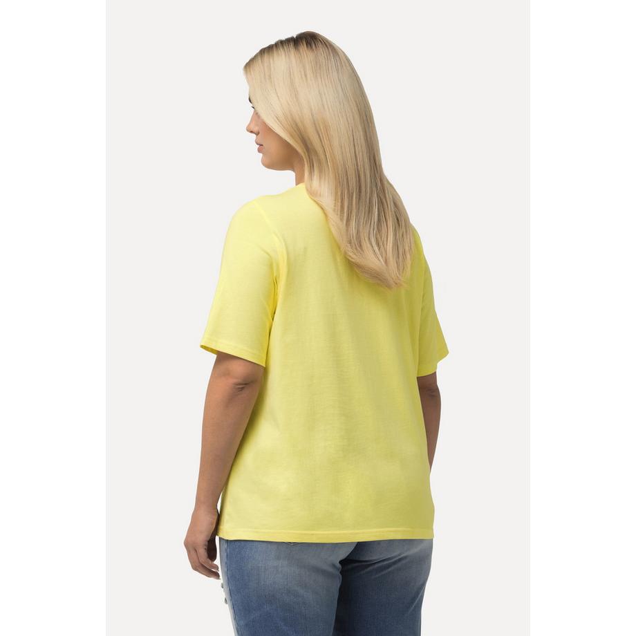 Ulla Popken T-Shirt Classic Stampa Animale Metallico Scollo a V Mezze Maniche  