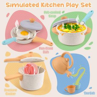 Activity-board  Accessoires de cuisine de boue pour enfants en plein air, play kitchen accessoires de cuisine pour enfants pots et casseroles, mud kitchen outdoor gifts 31PCS pour les enfants 